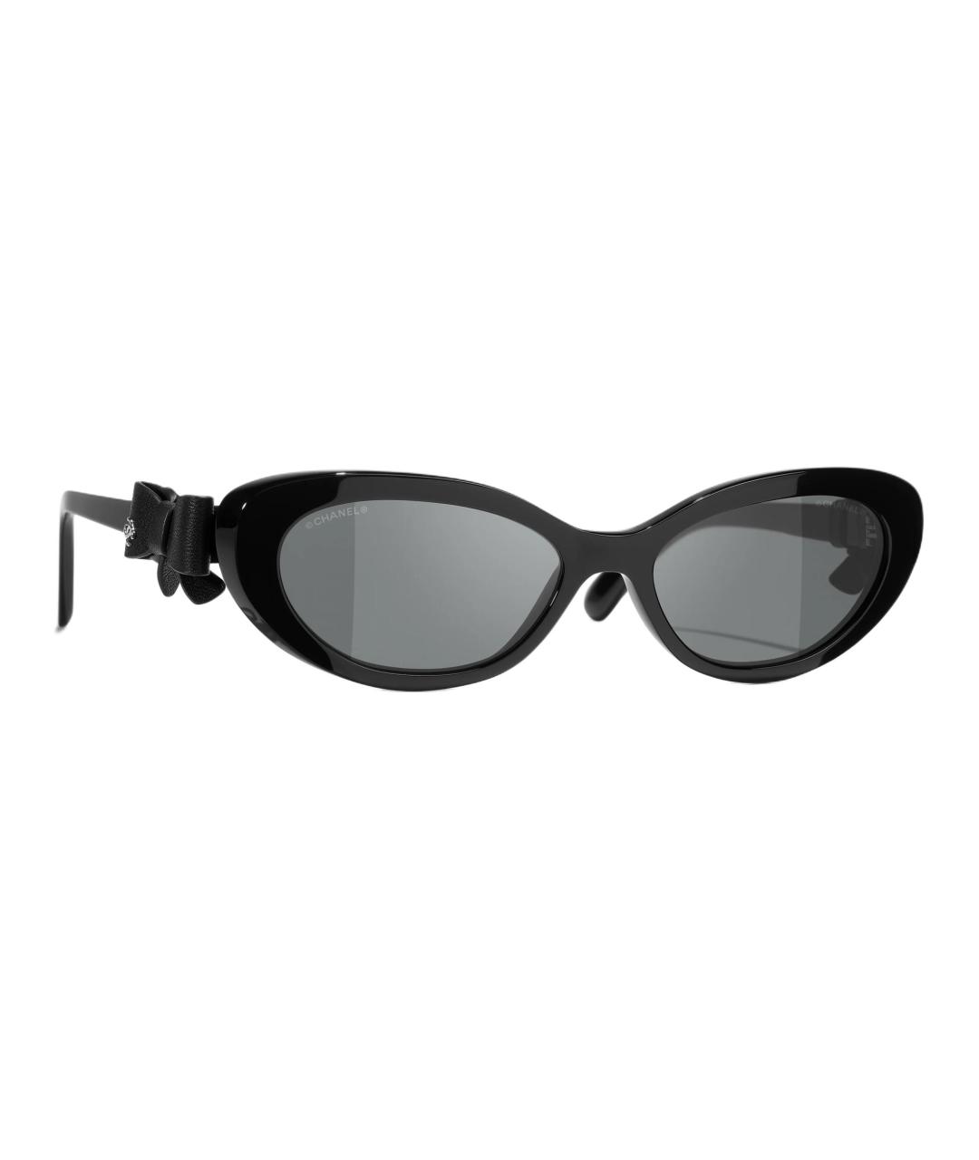 CHANEL Черные пластиковые солнцезащитные очки, фото 2