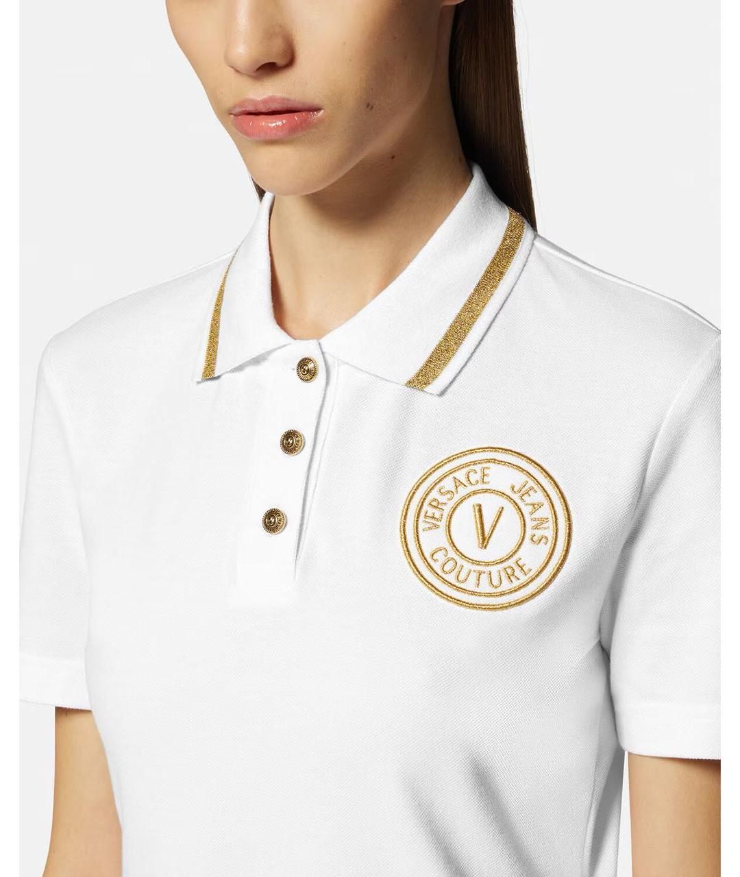 VERSACE JEANS COUTURE Белая хлопковая футболка, фото 3