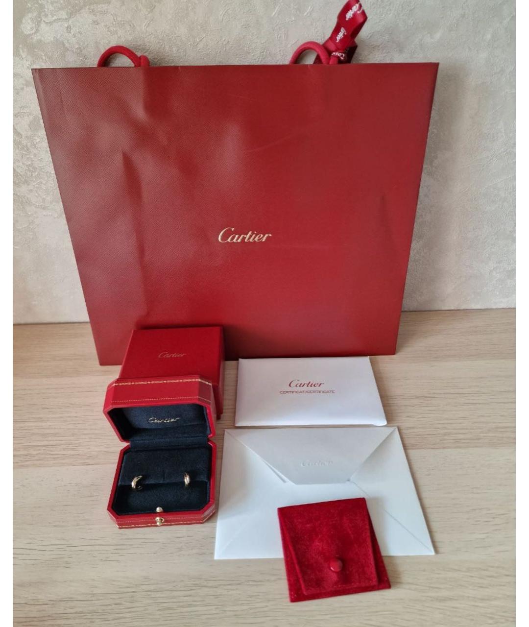CARTIER Золотые серьги из желтого золота, фото 2
