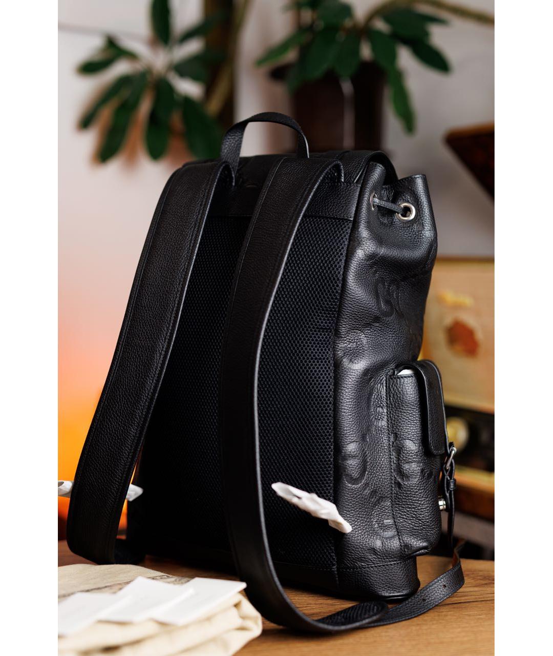 GUCCI Черный кожаный рюкзак, фото 3