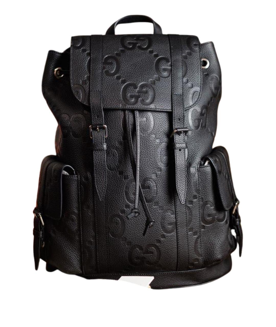 GUCCI Черный кожаный рюкзак, фото 1