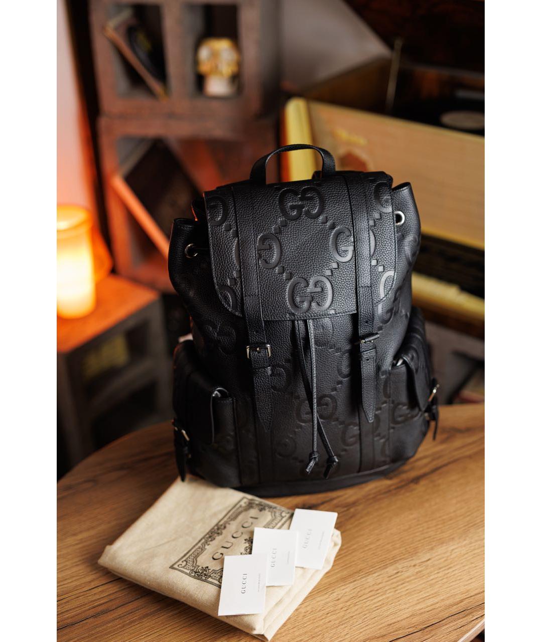 GUCCI Черный кожаный рюкзак, фото 5