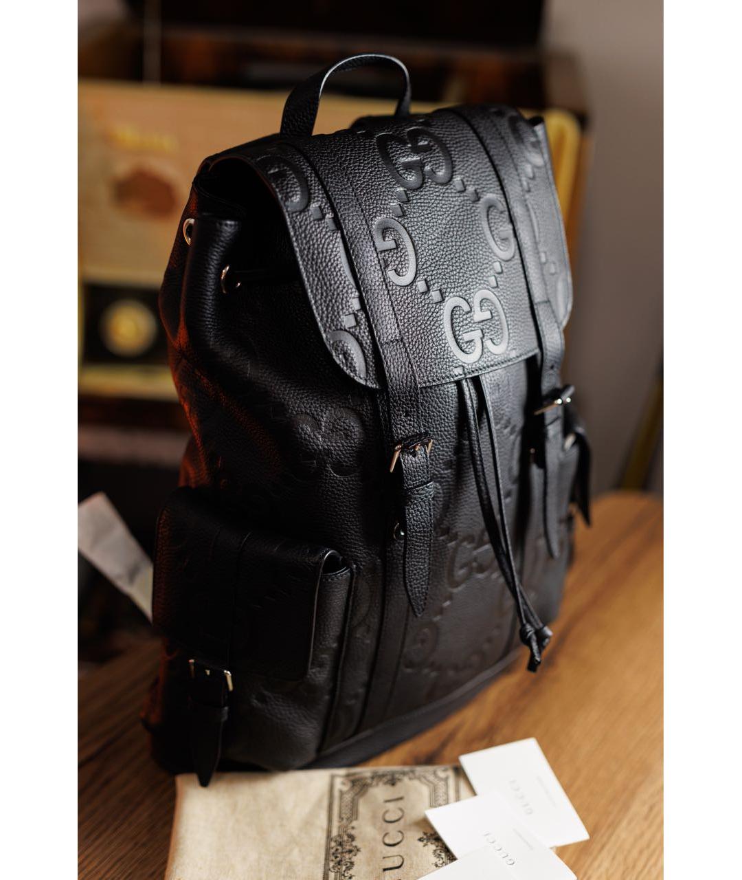 GUCCI Черный кожаный рюкзак, фото 2