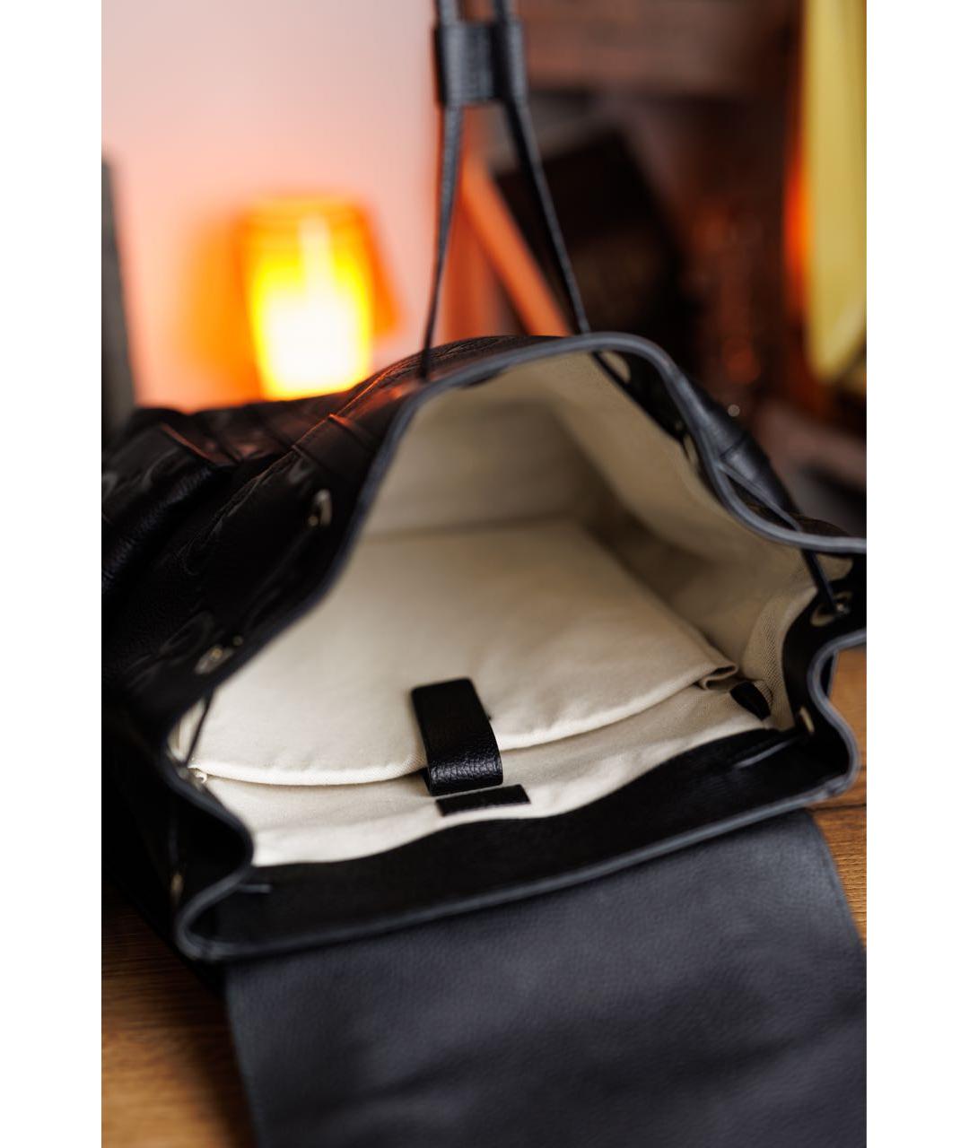 GUCCI Черный кожаный рюкзак, фото 4