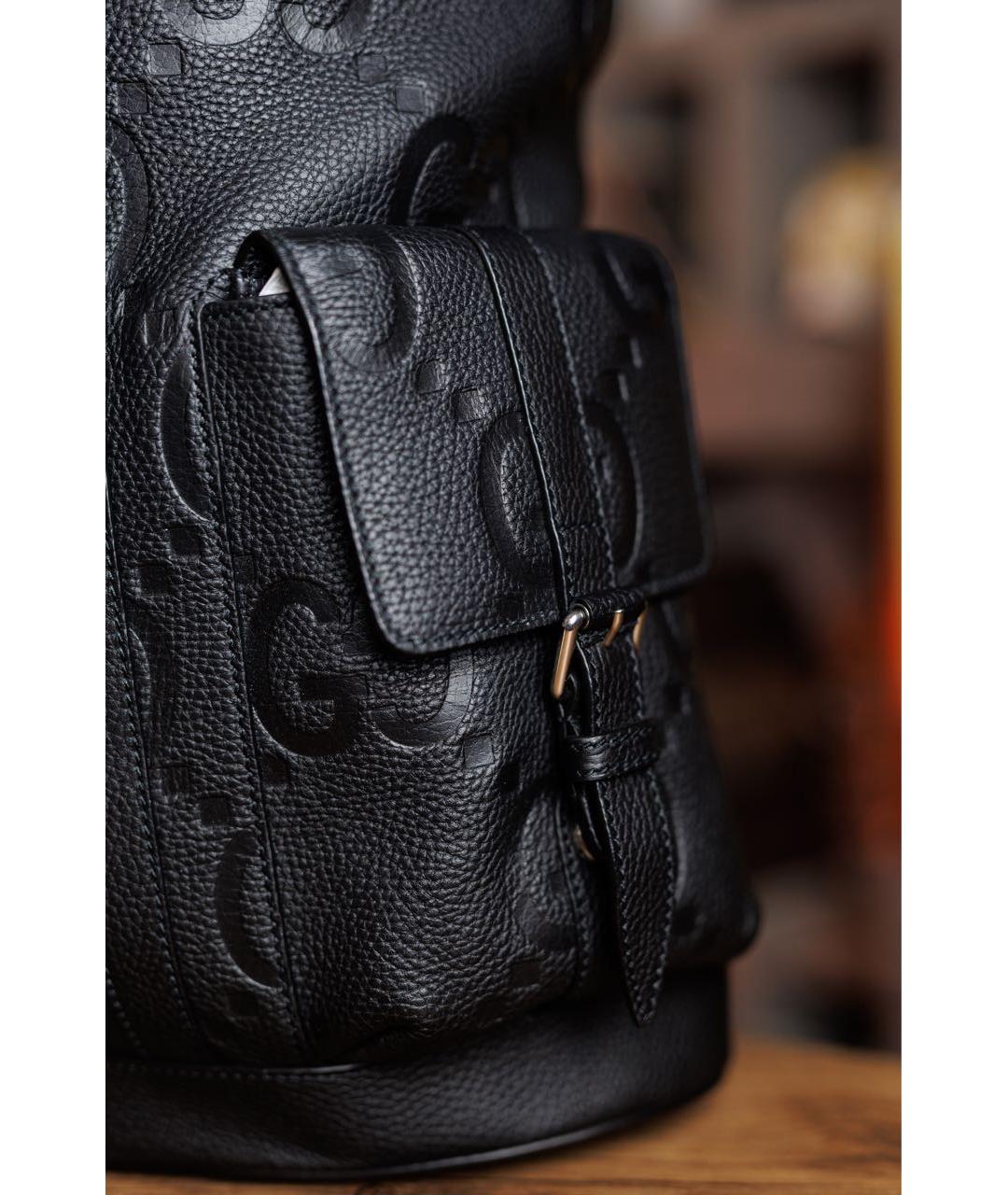 GUCCI Черный кожаный рюкзак, фото 7