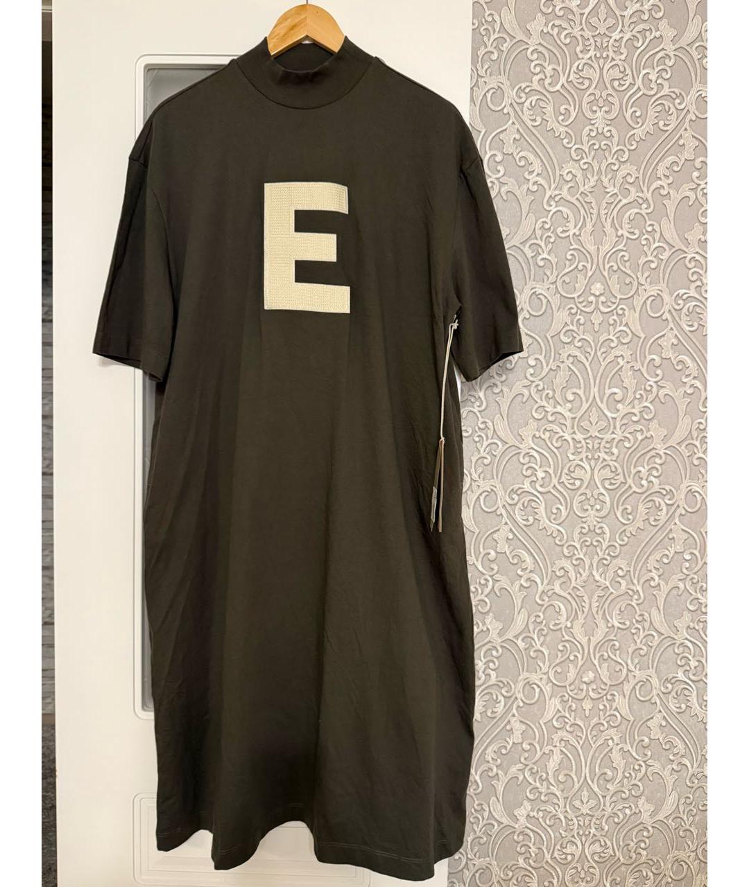 FEAR OF GOD ESSENTIALS Коричневое хлопковое повседневное платье, фото 8