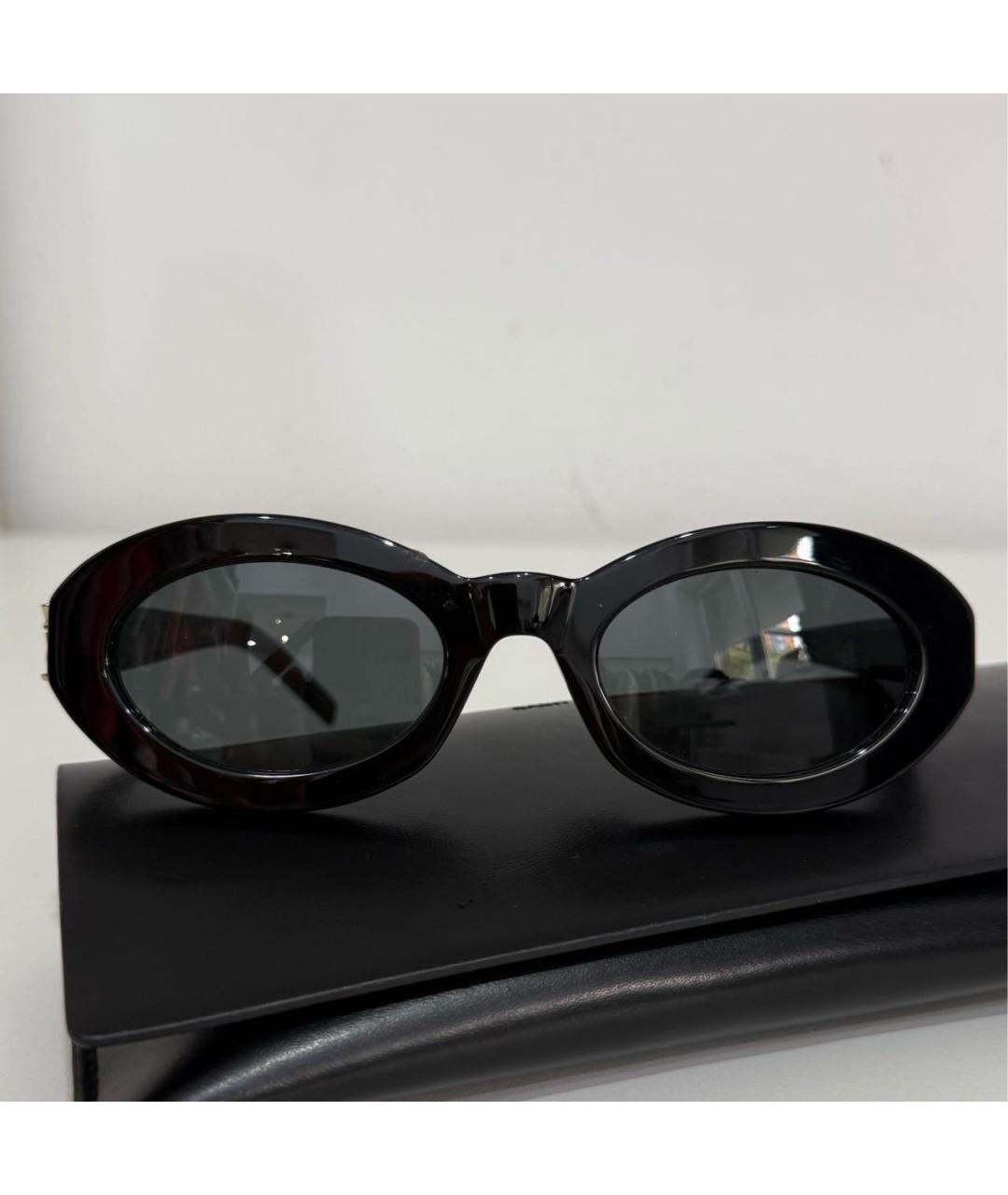 SAINT LAURENT Черные пластиковые солнцезащитные очки, фото 7