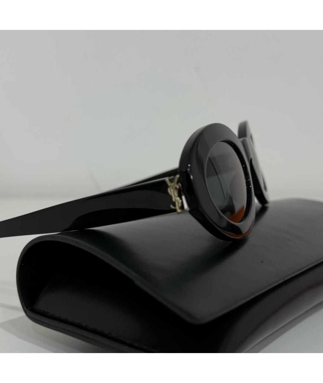 SAINT LAURENT Черные пластиковые солнцезащитные очки, фото 6