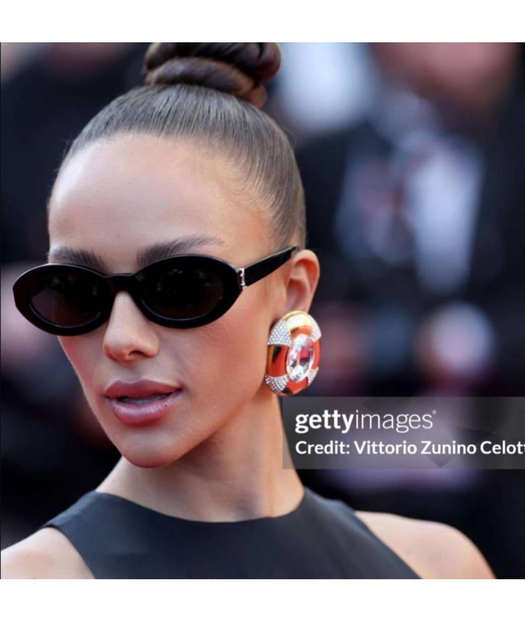 SAINT LAURENT Черные пластиковые солнцезащитные очки, фото 3