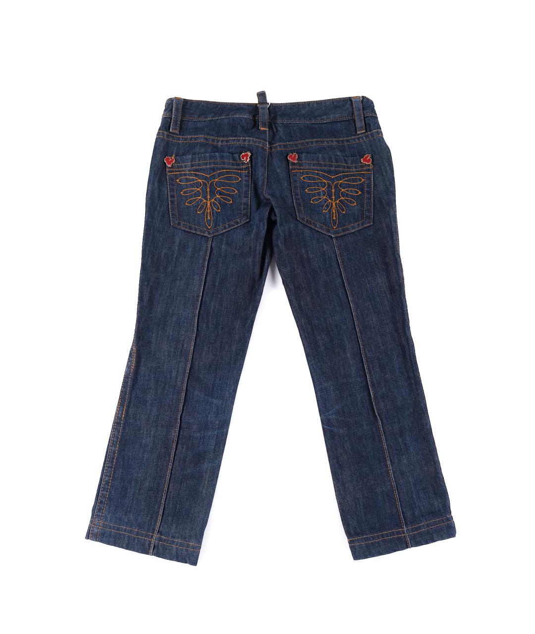 DSQUARED2 Синие хлопковые бриджи, фото 2