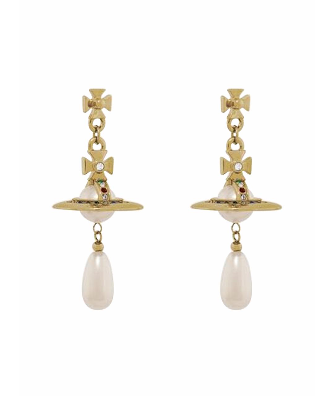 VIVIENNE WESTWOOD Золотые латунные серьги, фото 1
