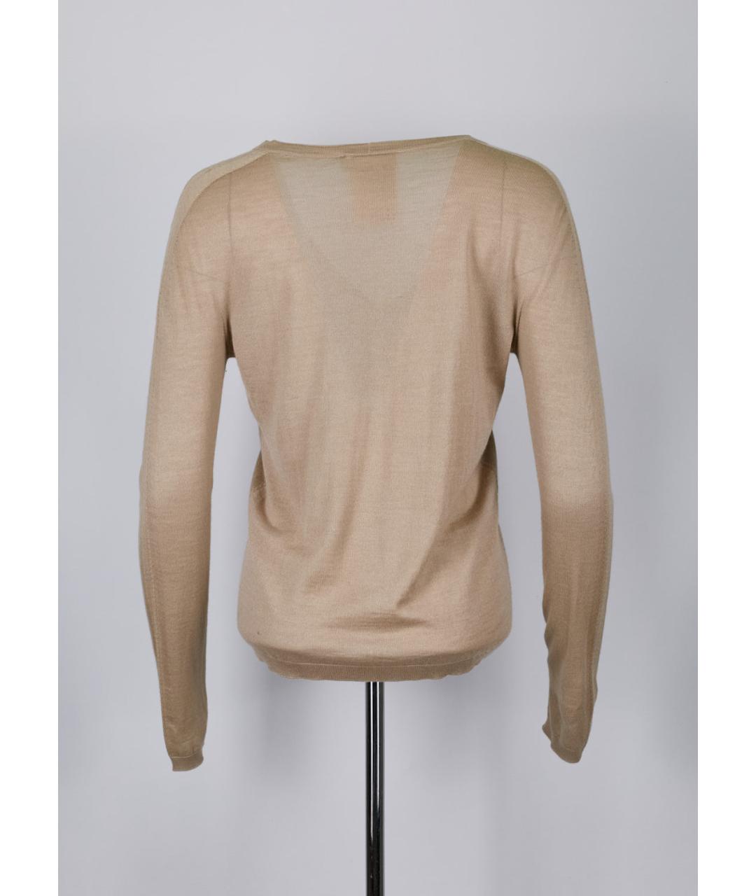 JIL SANDER Бежевый кашемировый кардиган, фото 2