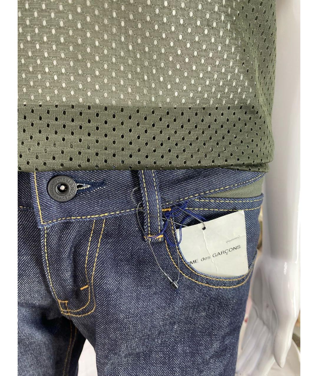 JUNYA WATANABE COMME DES GARÇONS Темно-синие хлопковые прямые джинсы, фото 4