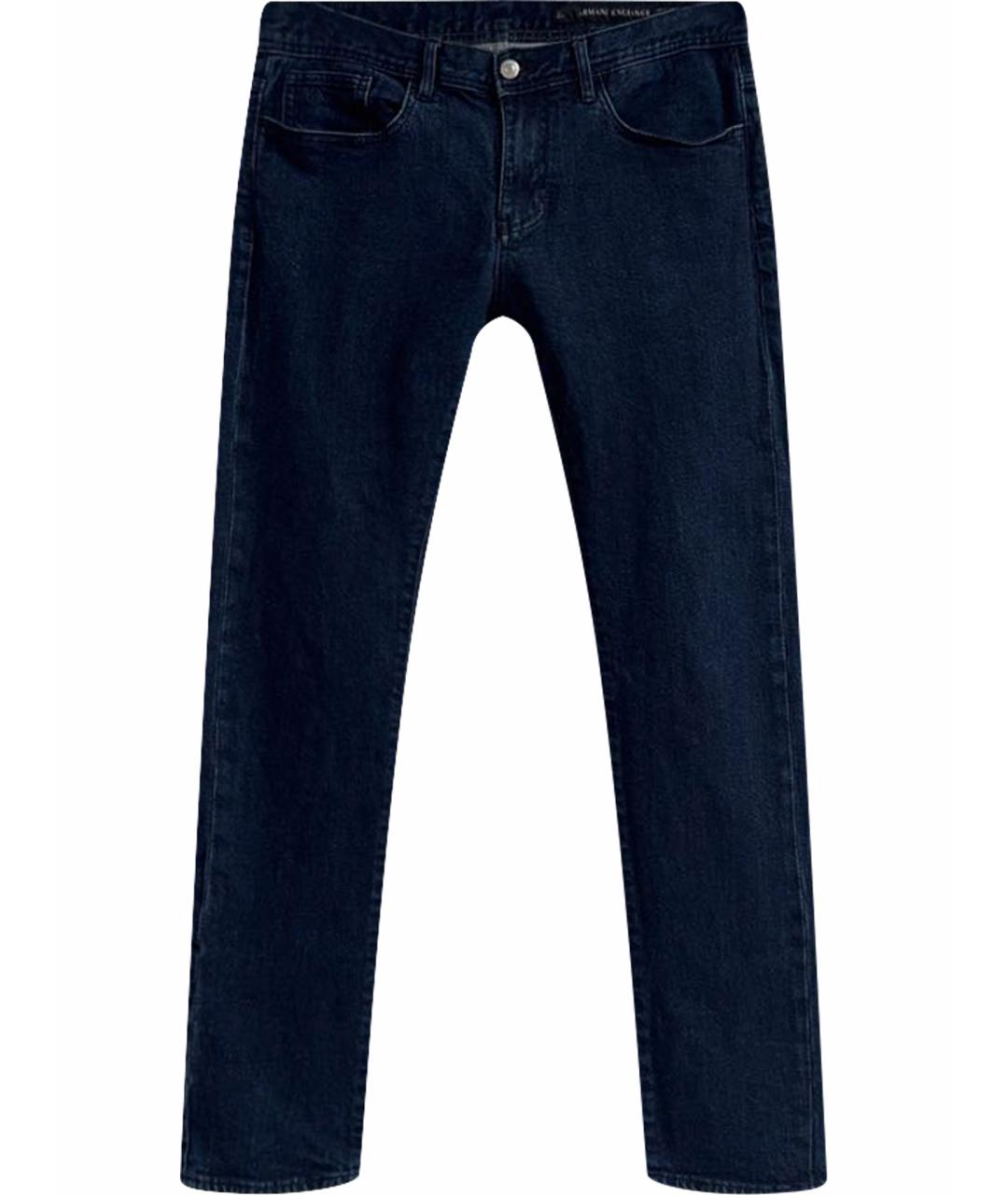 ARMANI EXCHANGE Темно-синие хлопко-эластановые джинсы скинни, фото 1