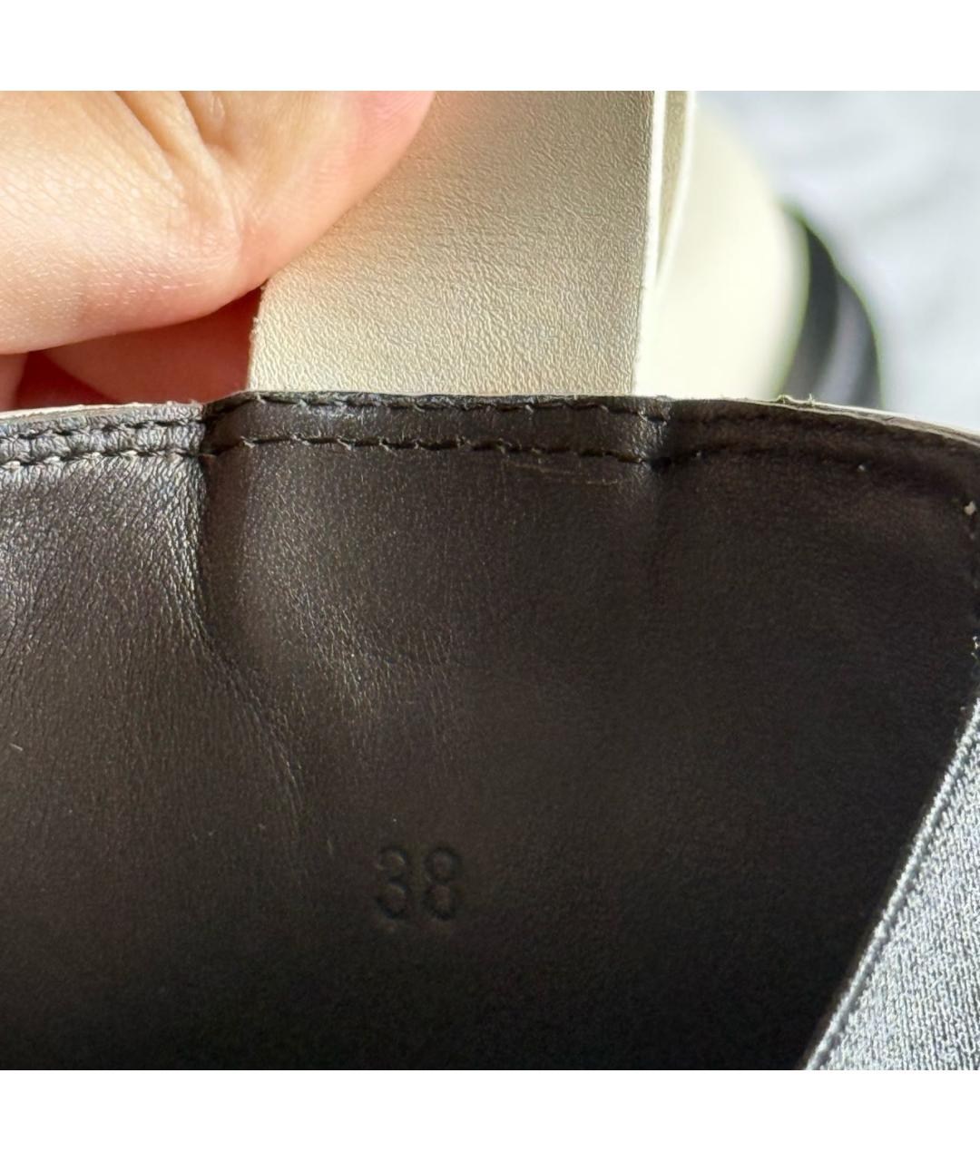 BOTTEGA VENETA Бежевые кожаные ботинки, фото 8