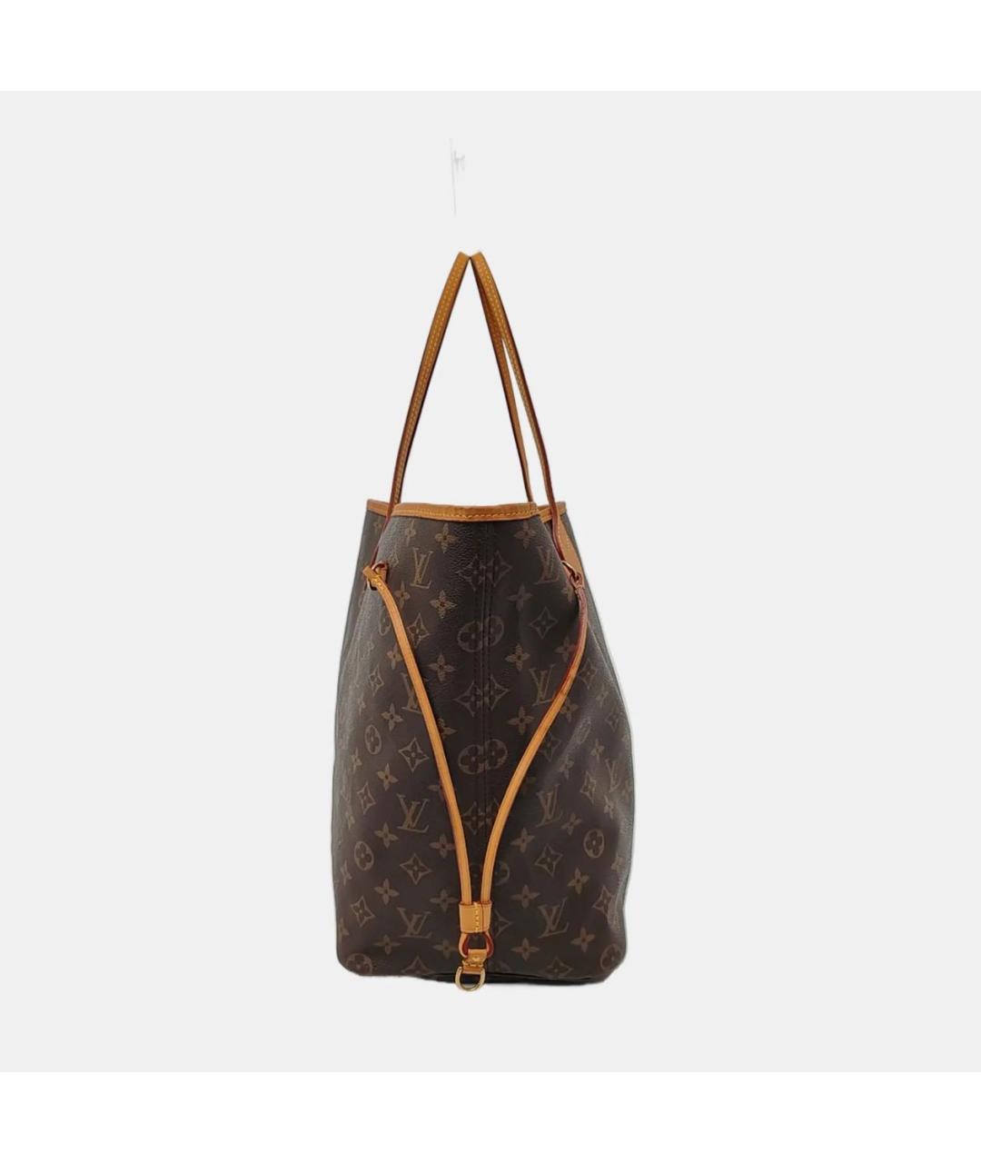 LOUIS VUITTON Коричневая кожаная сумка тоут, фото 2
