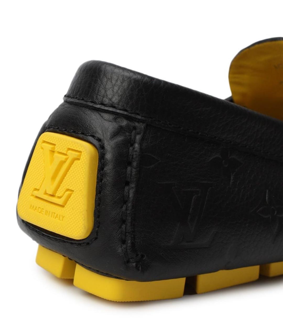 LOUIS VUITTON Черные кожаные мокасины, фото 7