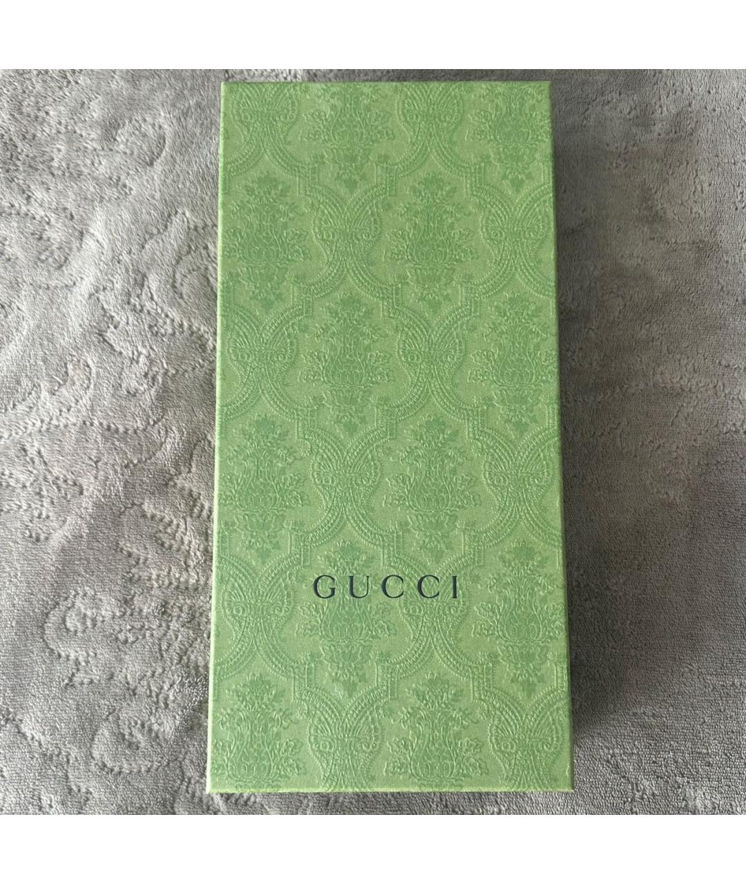 GUCCI Антрацитовый шерстяной шарф, фото 4
