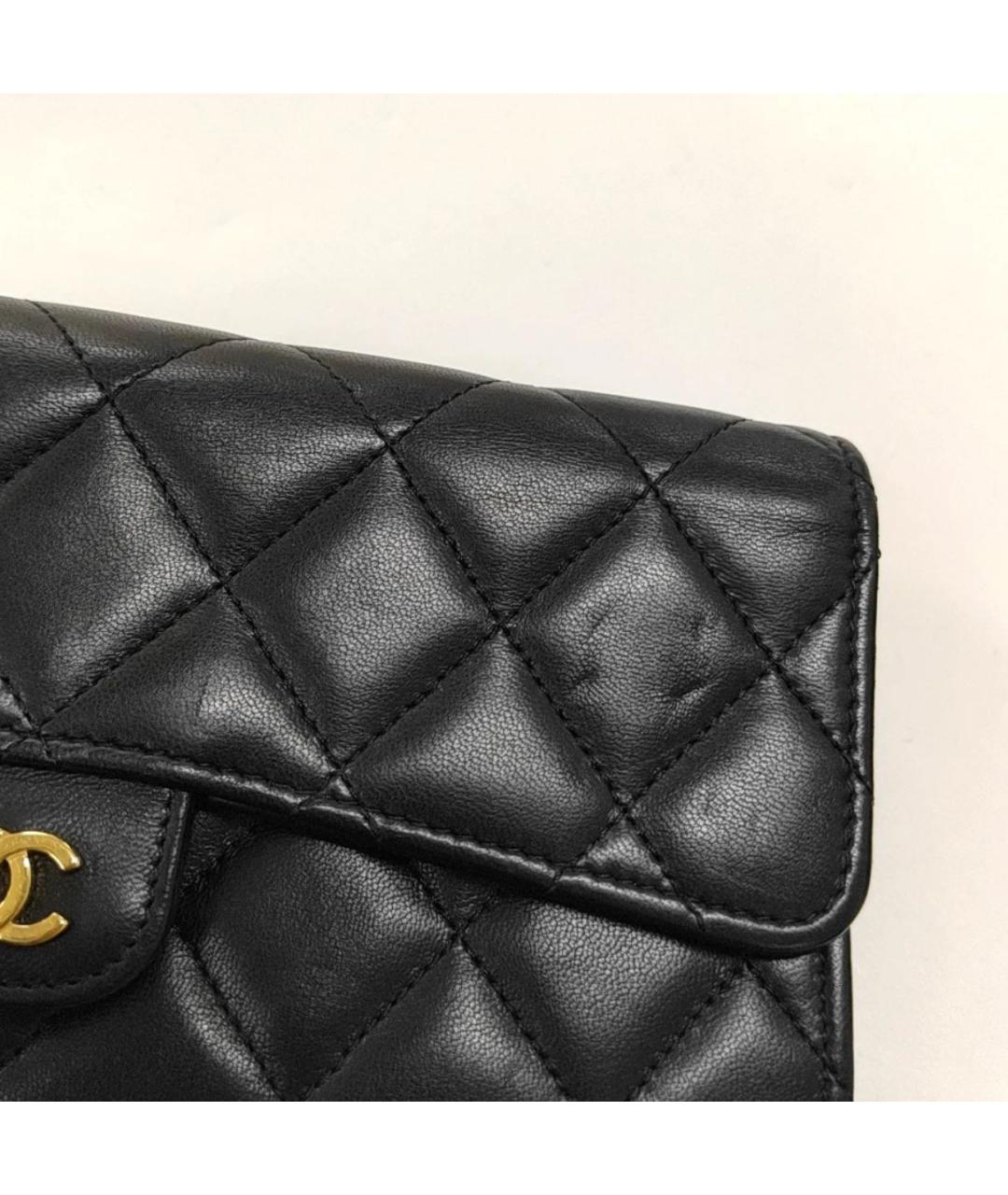 CHANEL Черная кожаная сумка через плечо, фото 8