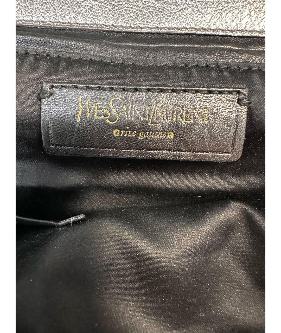 YVES SAINT LAURENT BEAUTY Серебряная кожаная сумка тоут, фото 5