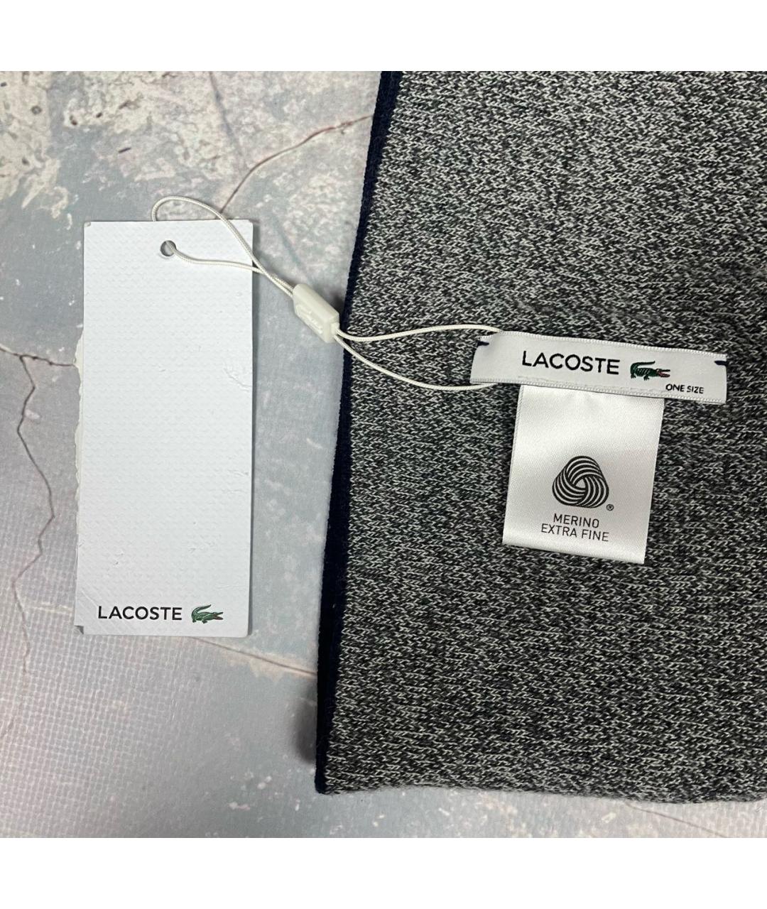 LACOSTE Темно-синяя шерстяная шапка, фото 3