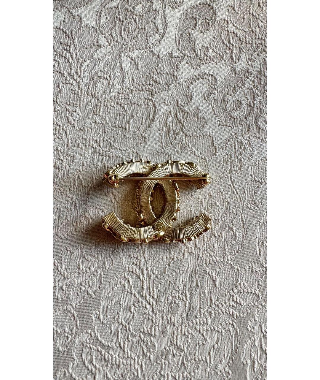 CHANEL Черная металлическая булавка / брошь, фото 2