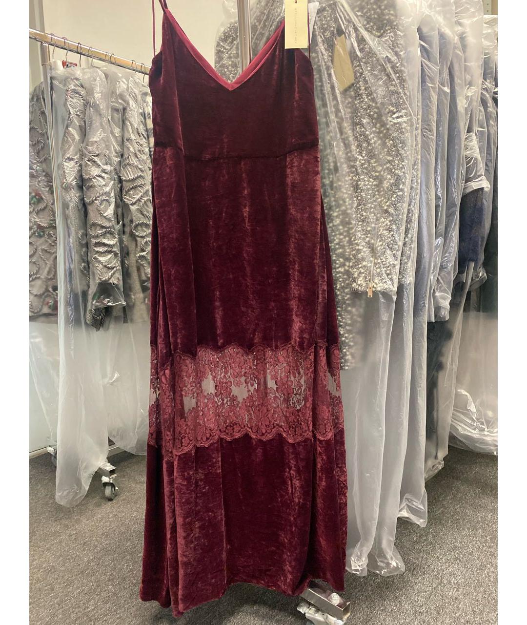 STELLA MCCARTNEY Бордовое бархатное коктейльное платье, фото 2
