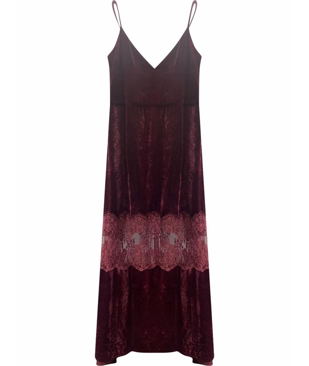 STELLA MCCARTNEY Бордовое бархатное коктейльное платье, фото 1
