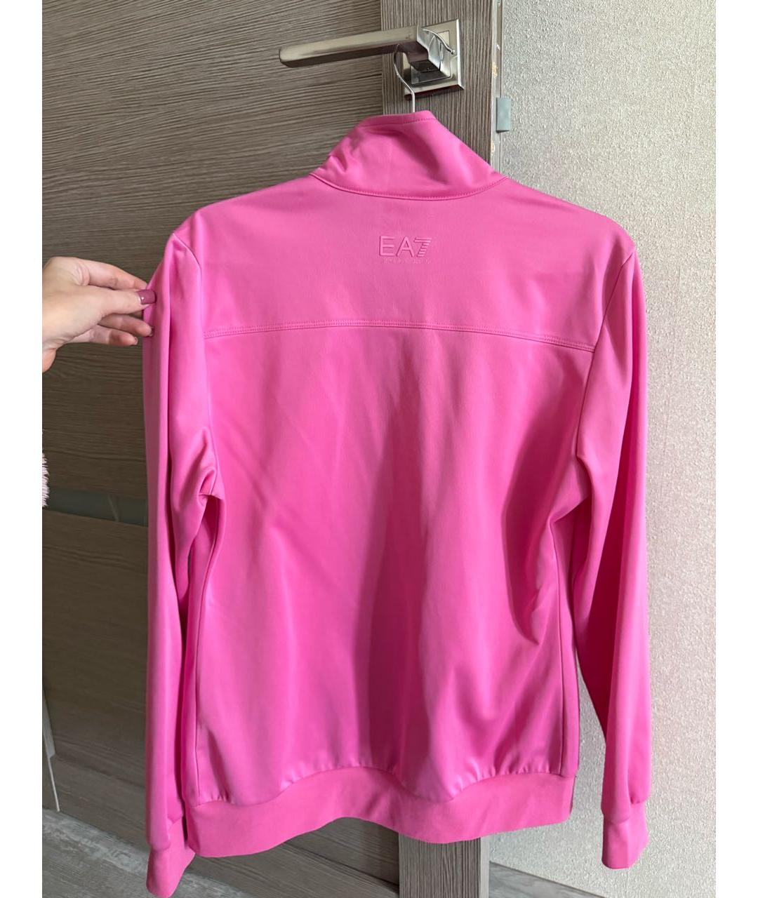 EMPORIO ARMANI Розовая полиэстеровая спортивная куртка, фото 3