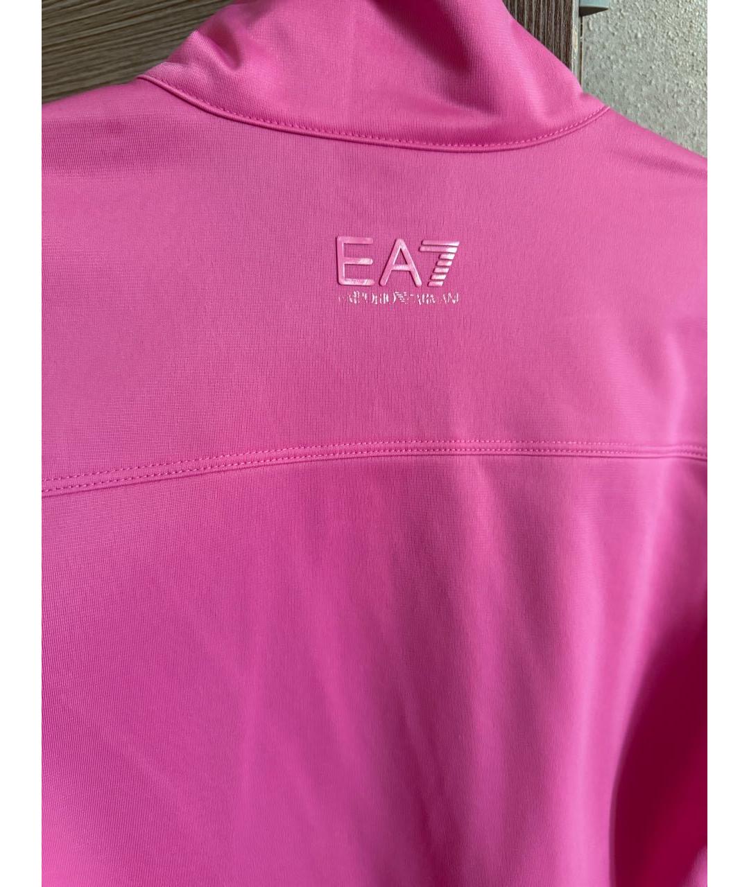 EMPORIO ARMANI Розовая полиэстеровая спортивная куртка, фото 6