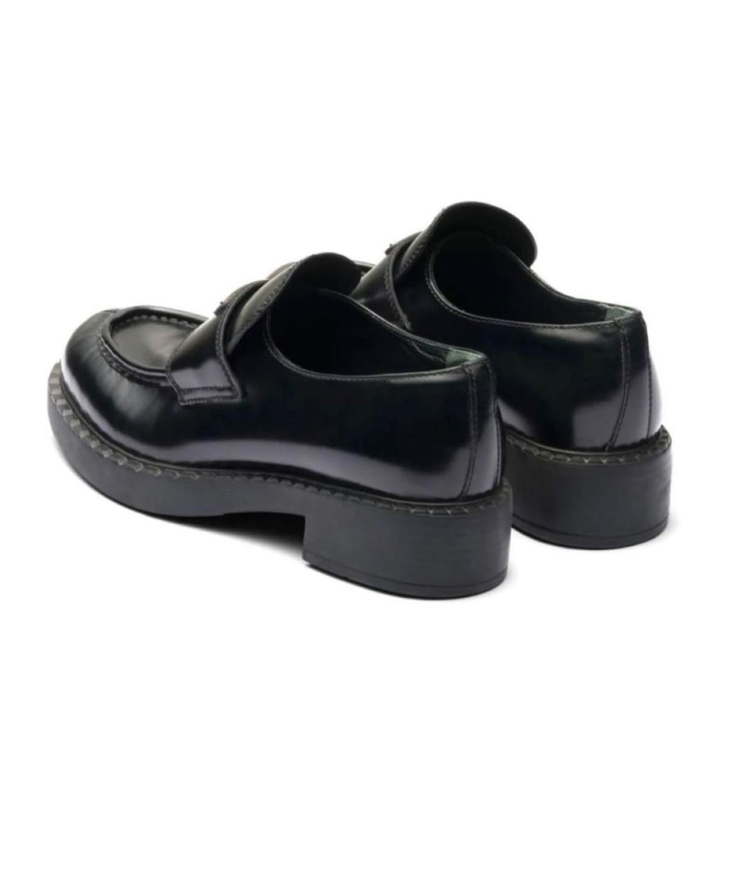 PRADA Черные кожаные лоферы, фото 4