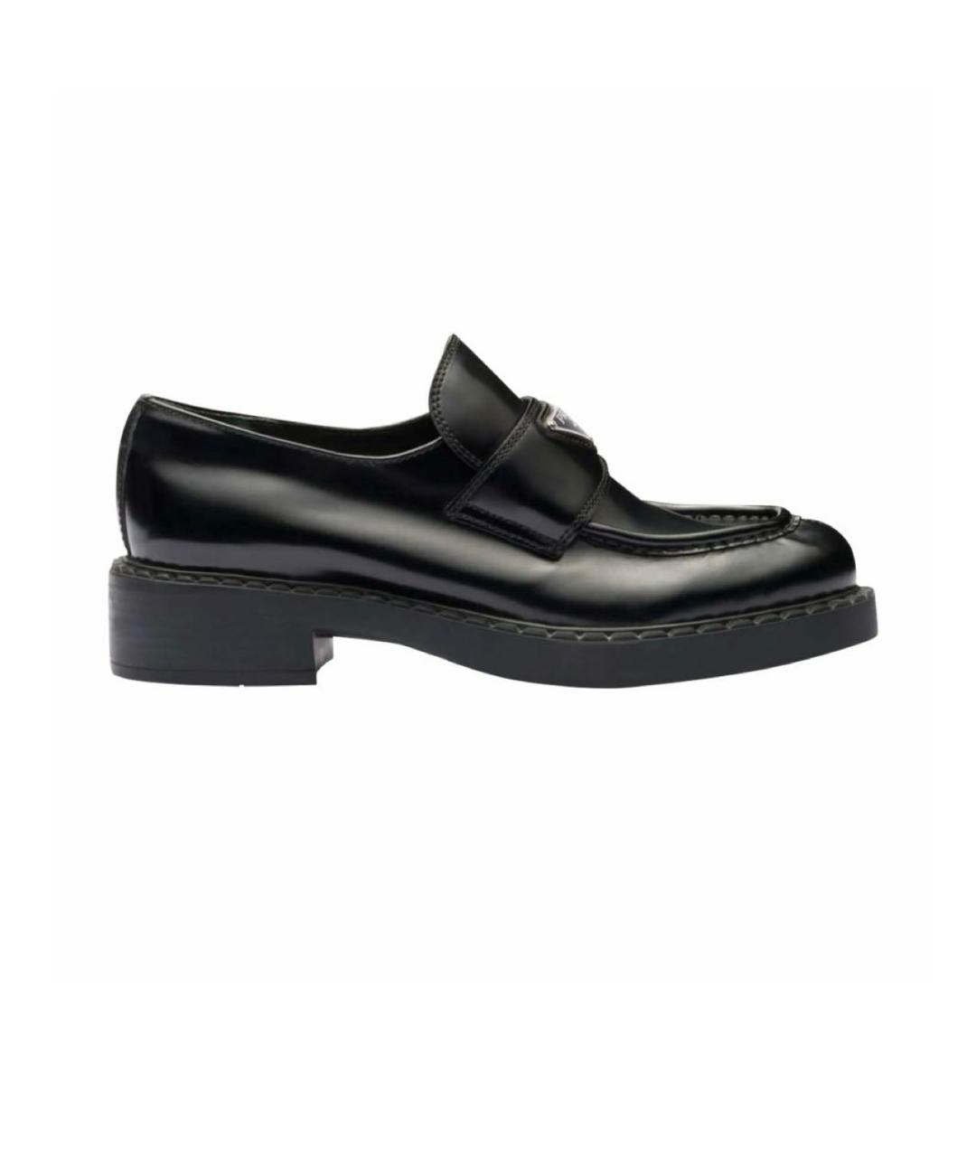 PRADA Черные кожаные лоферы, фото 5