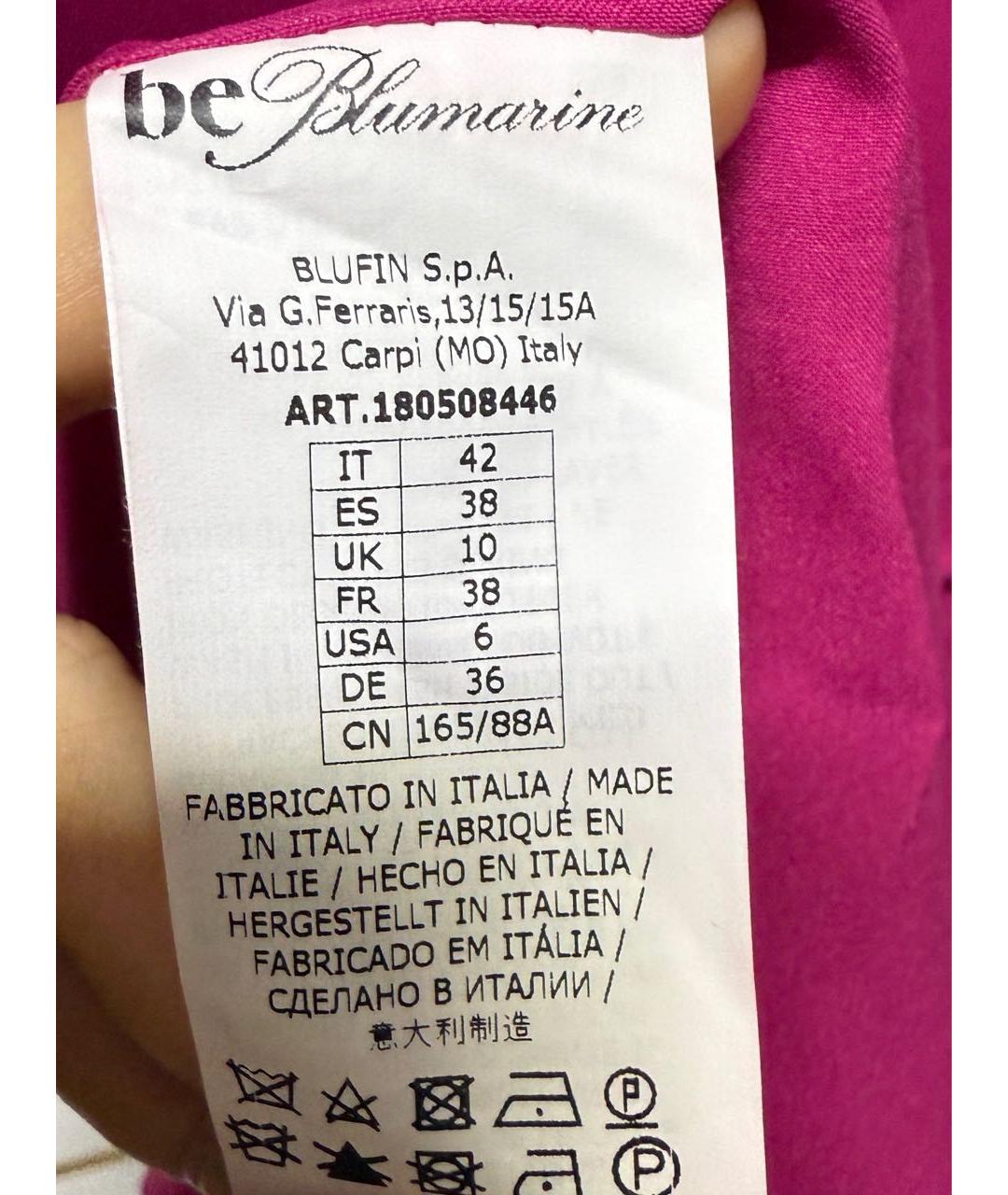 BLUMARINE Фуксия вискозное платье, фото 6