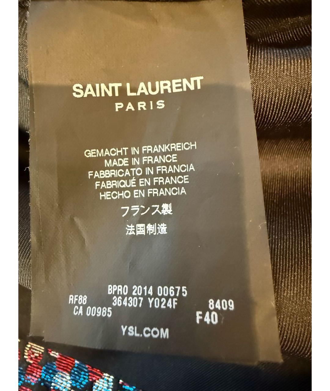 SAINT LAURENT Мульти шелковое вечернее платье, фото 6