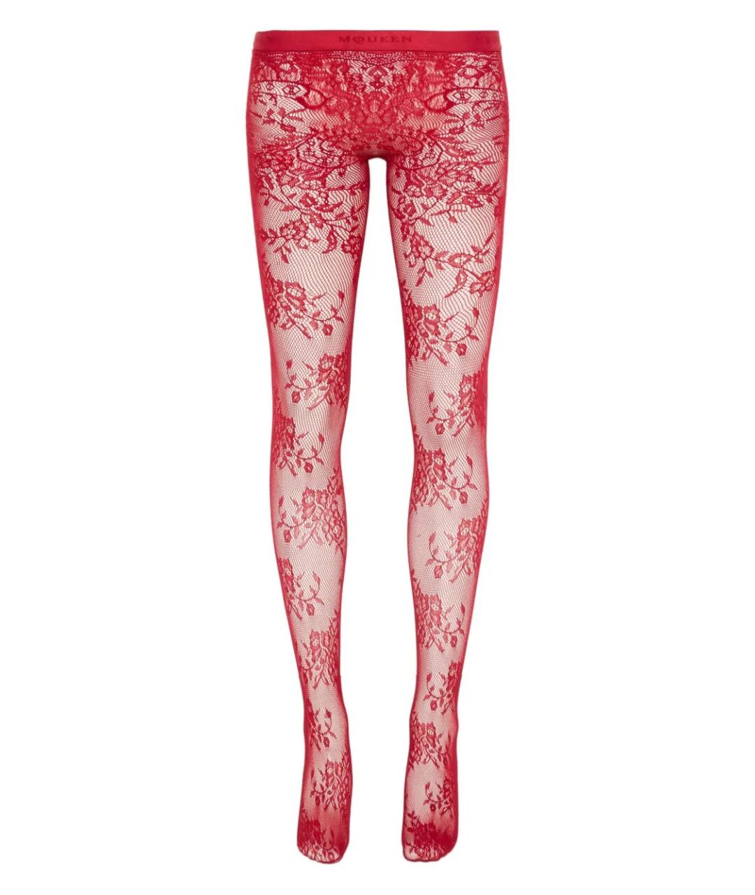 ALEXANDER MCQUEEN Красные носки, чулки и колготы, фото 1