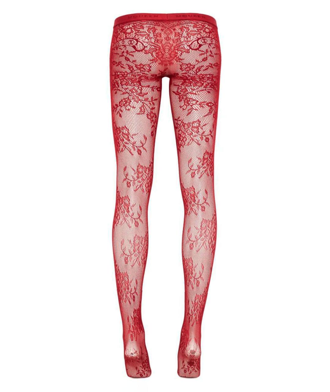 ALEXANDER MCQUEEN Красные носки, чулки и колготы, фото 2