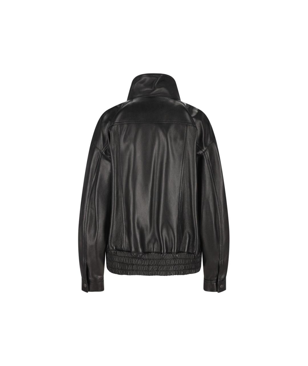 SAINT LAURENT Черная кожаная куртка, фото 2