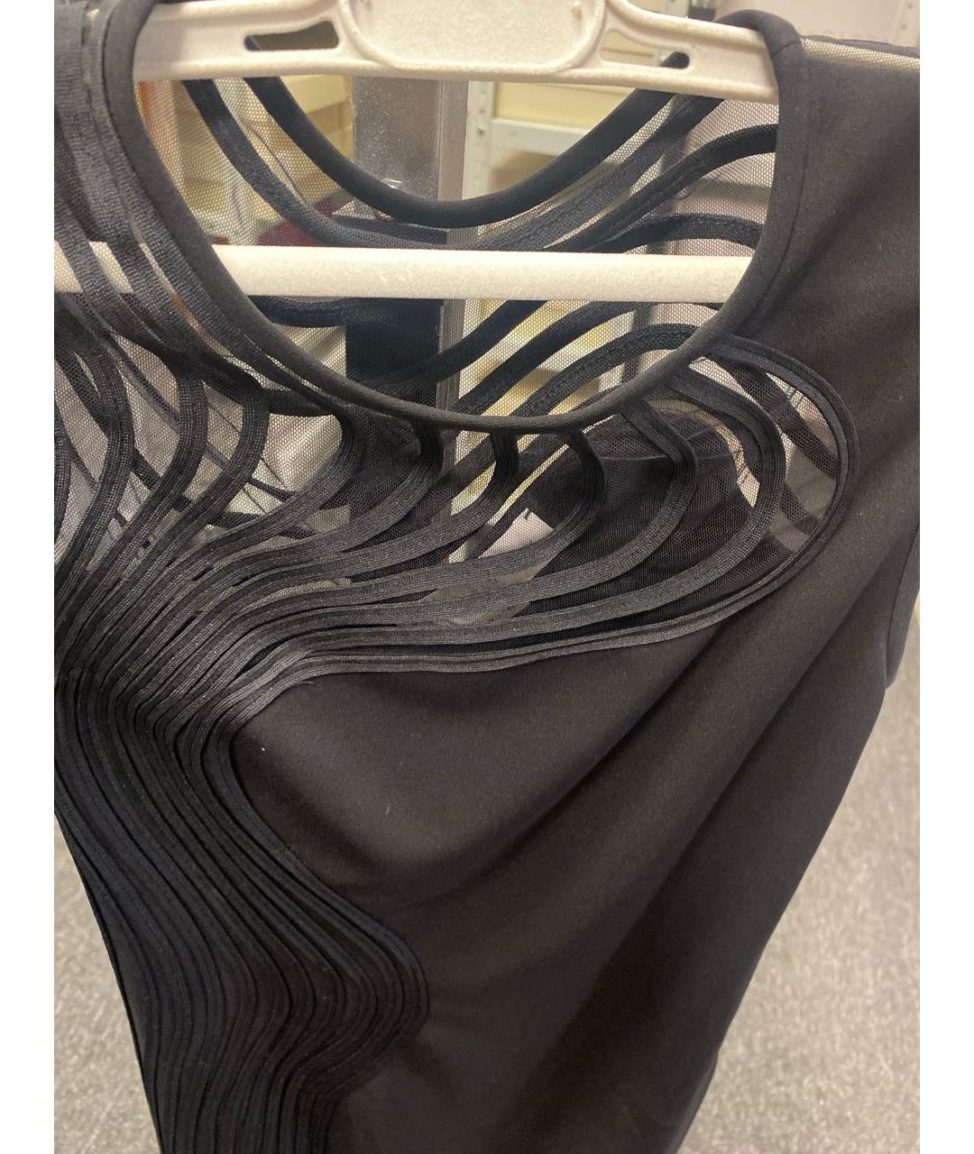 STELLA MCCARTNEY Черное хлопко-эластановое коктейльное платье, фото 4