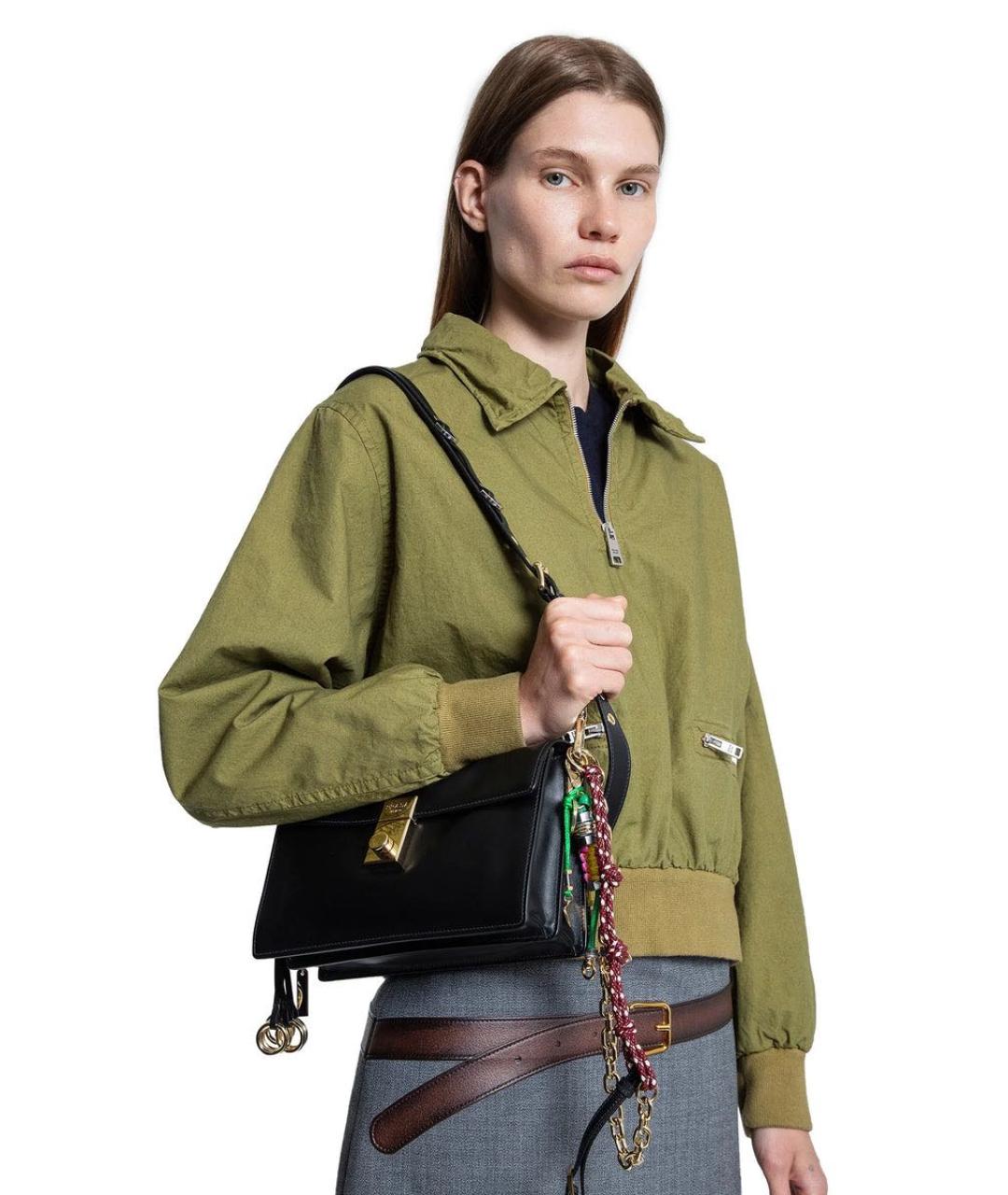 PRADA Черная кожаная сумка через плечо, фото 2