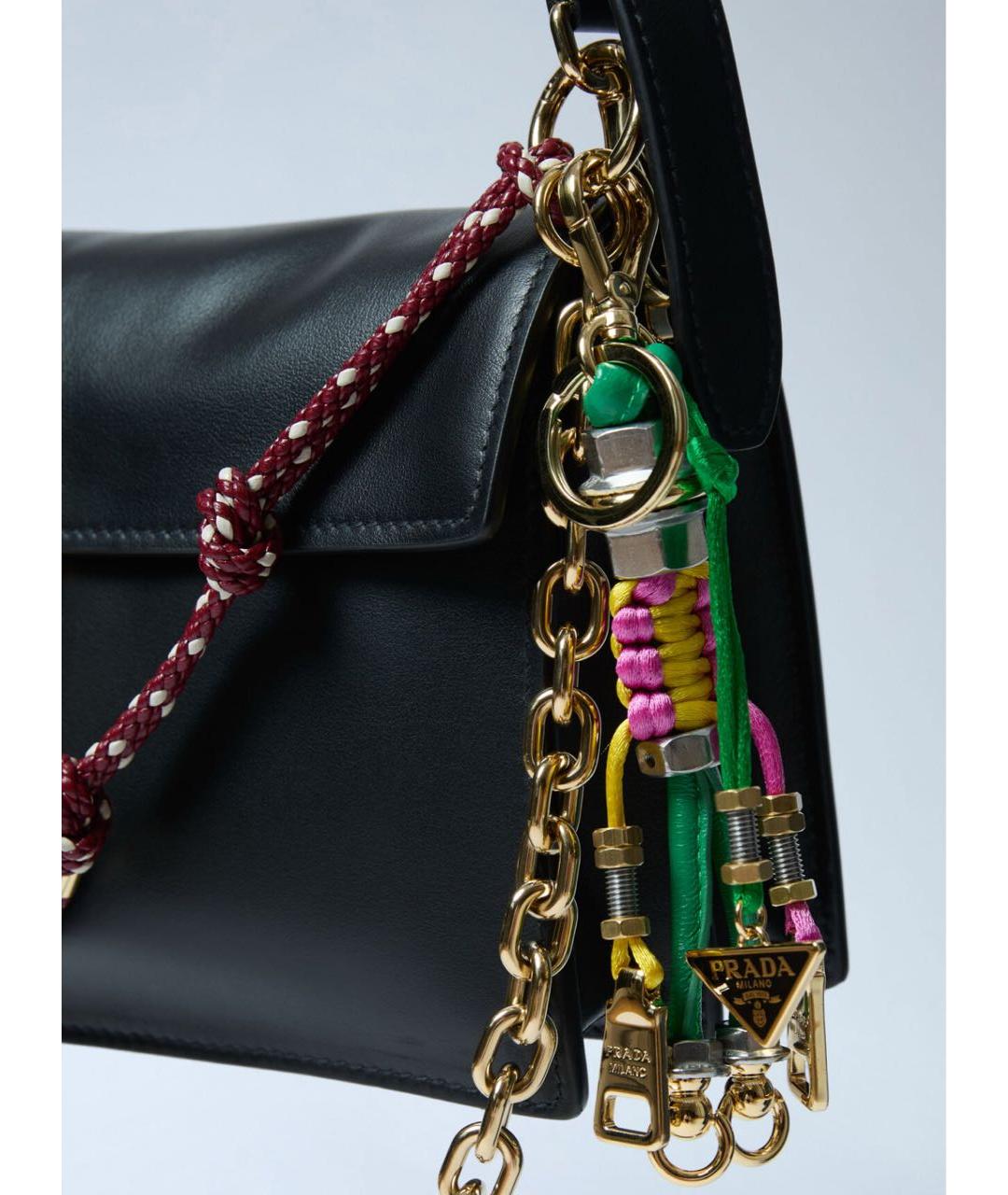 PRADA Черная кожаная сумка через плечо, фото 3