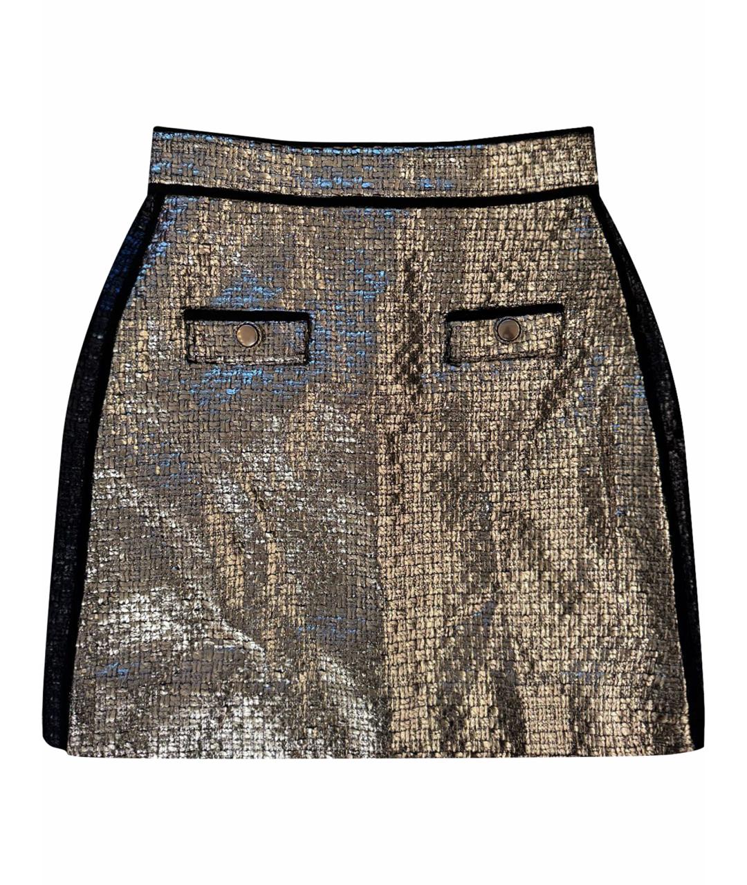 MSGM Серебряная юбка мини, фото 1