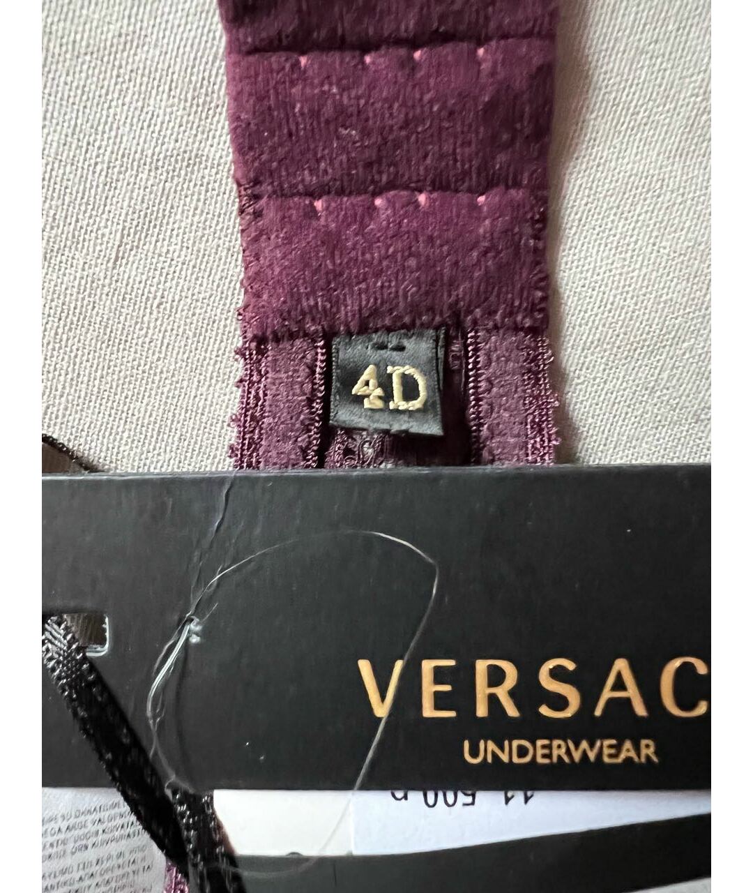 VERSACE Бордовое кружевное боди, фото 6