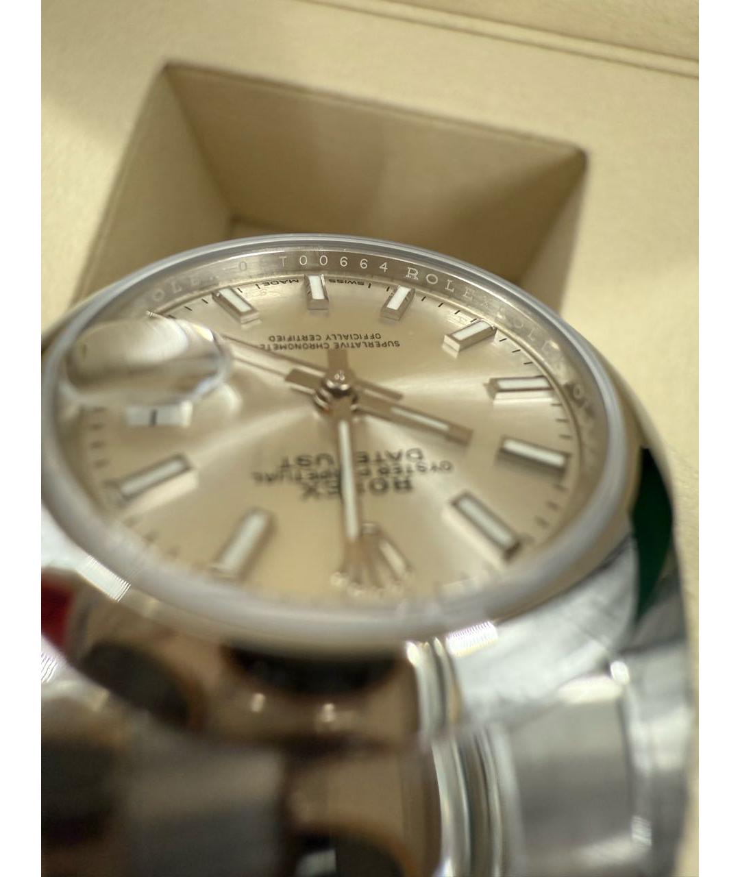 ROLEX Серебряные металлические часы, фото 6