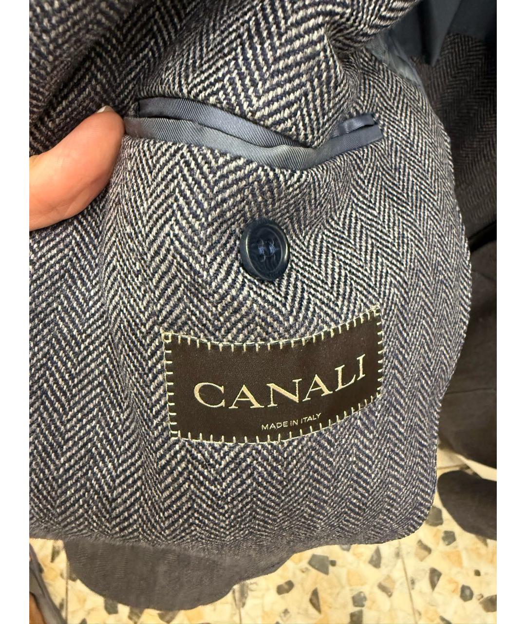 CANALI Серый шерстяной пиджак, фото 4