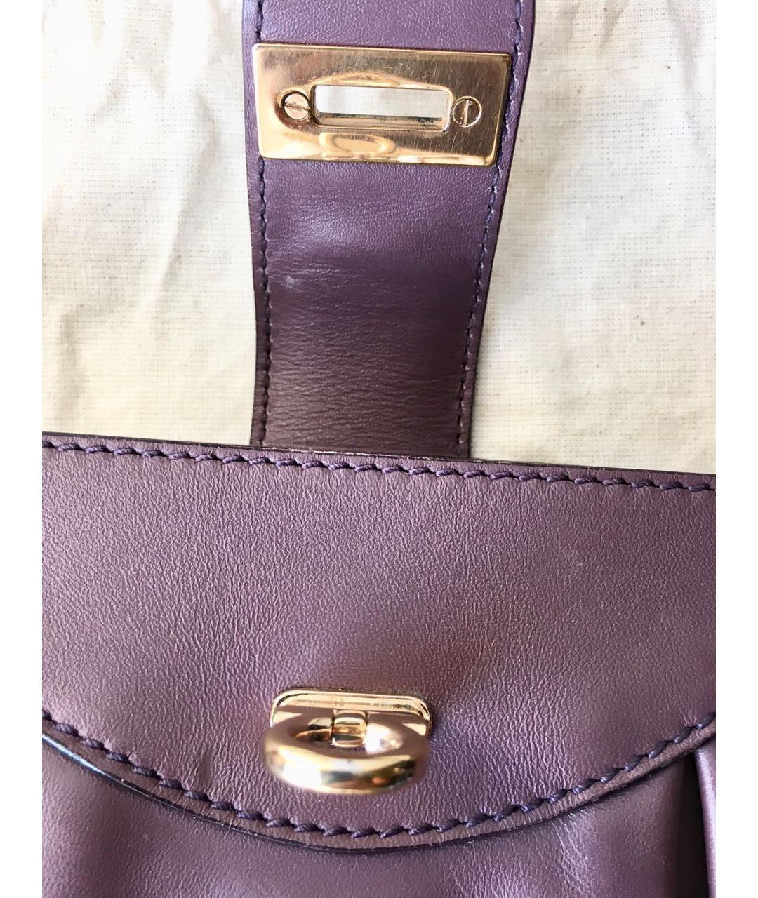 FERRAGAMO Фиолетовая кожаная сумка через плечо, фото 8