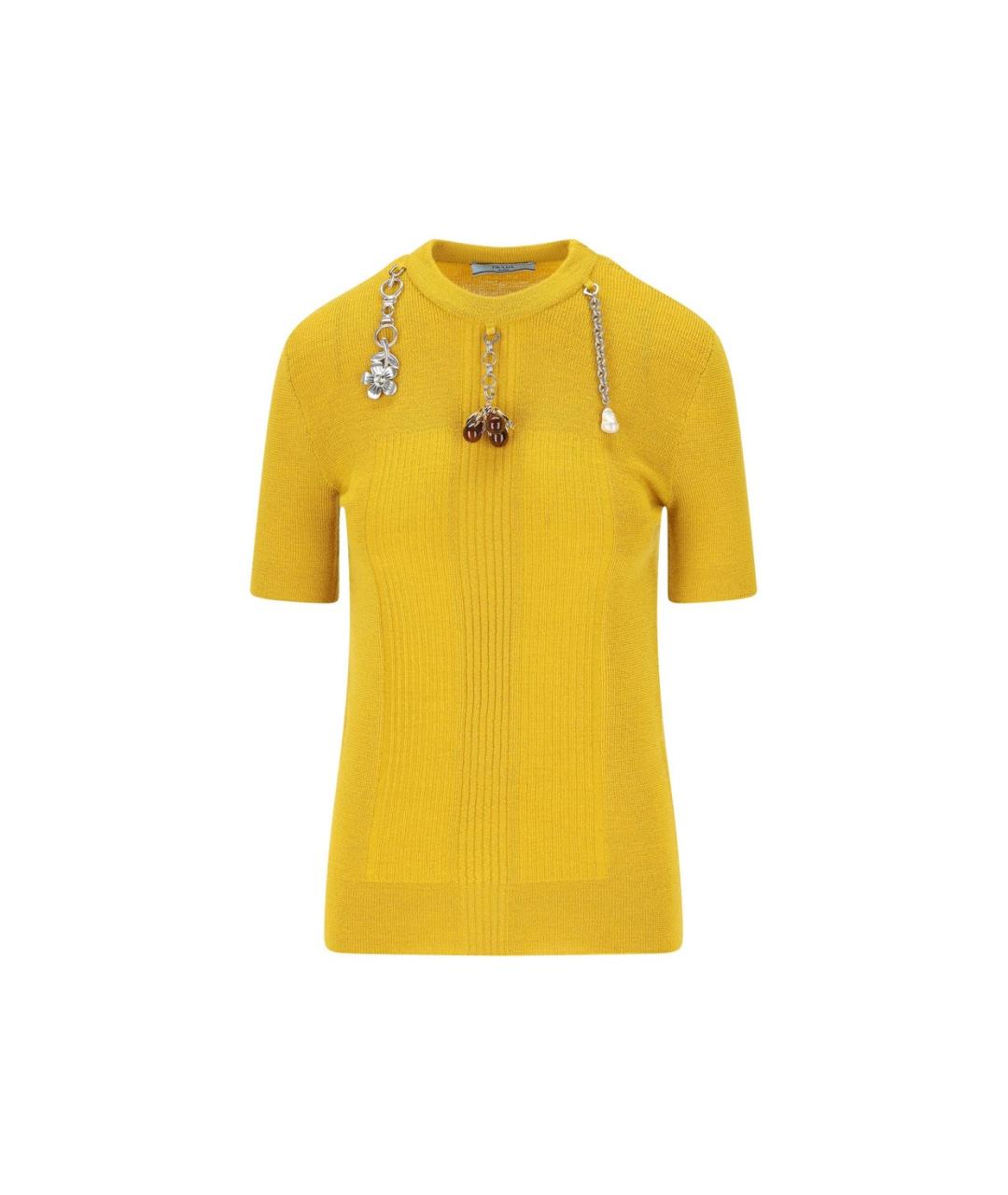 PRADA Желтый джемпер / свитер, фото 1