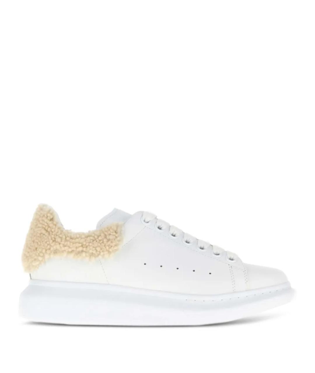 ALEXANDER MCQUEEN Белые кожаные кеды, фото 1