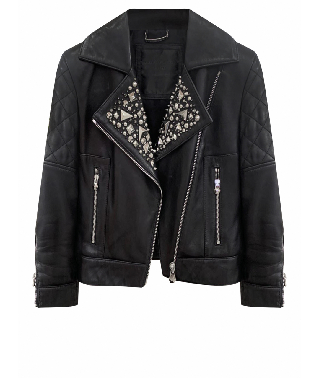 PHILIPP PLEIN Черная кожаная куртка, фото 1