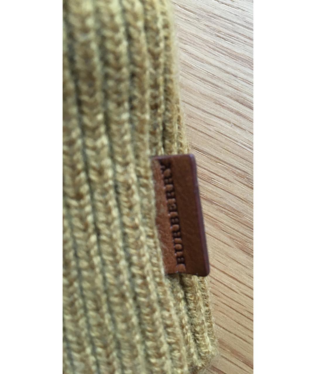 BURBERRY Горчичная шерстяная шапка, фото 3