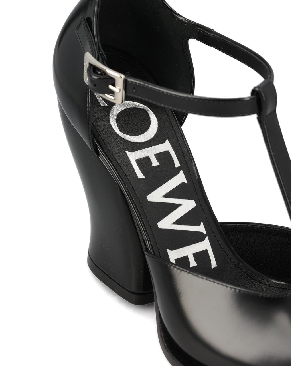 LOEWE Черные кожаные туфли, фото 4